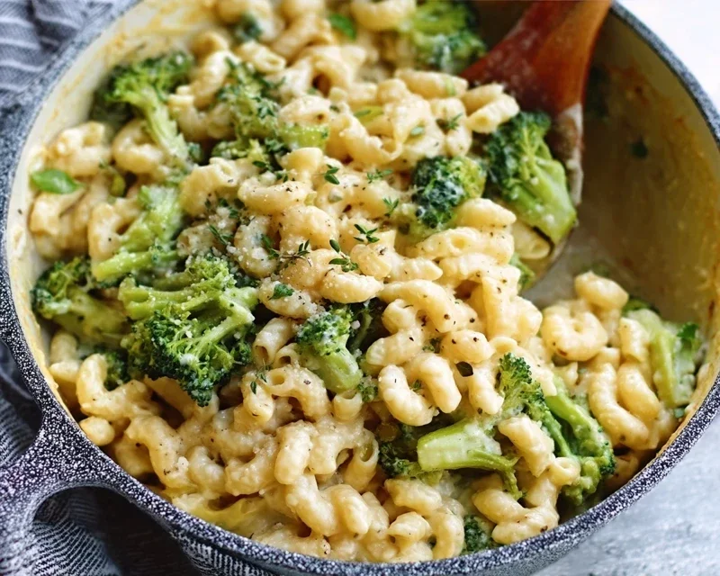 One Pot Healthy Broccoli Mac and Cheese