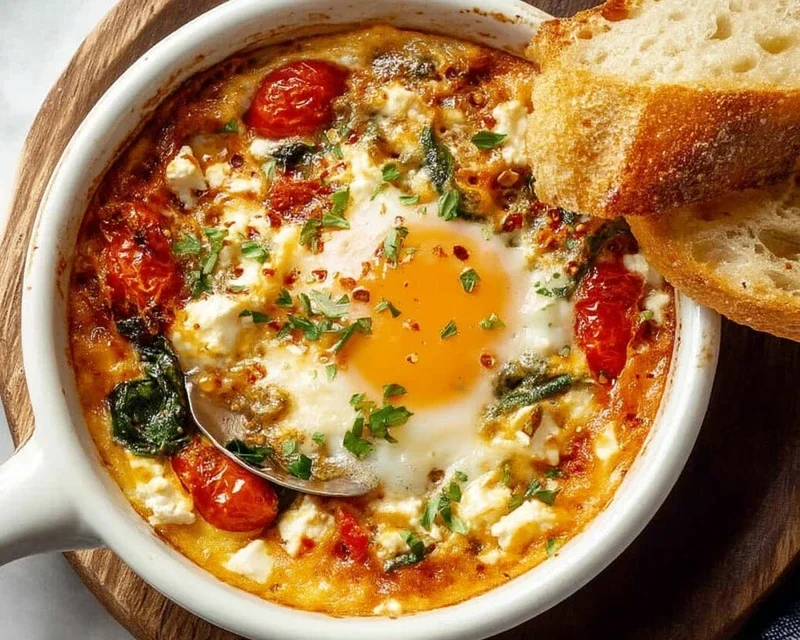 Baked Feta Eggs