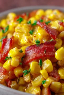 Fresh Corn and Beef Beef Bacon Side Dish