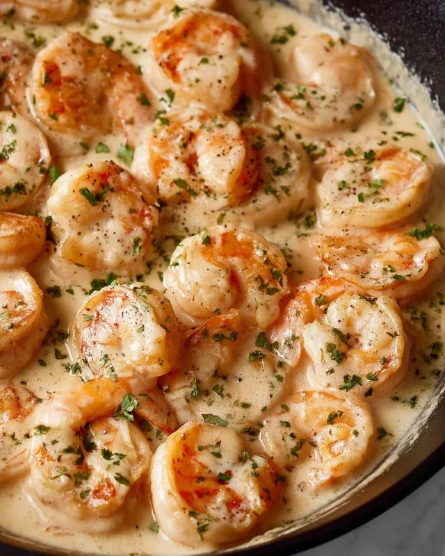 Creamy Garlic Shrimp (15 mins)