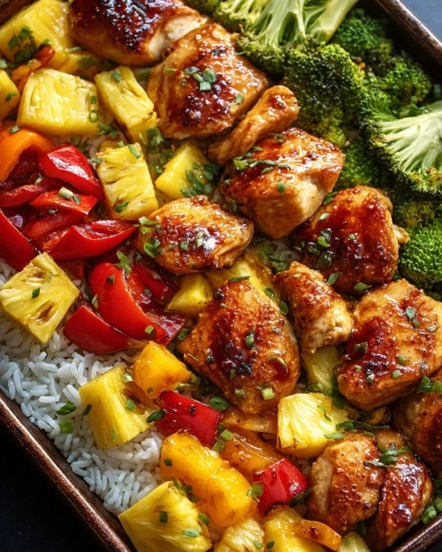 Hawaiian Chicken Sheet Pan