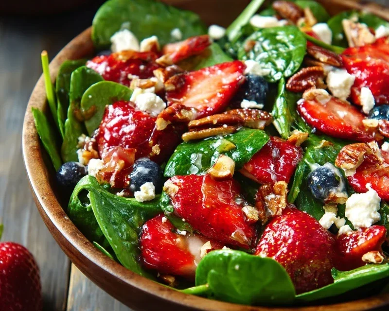 15-Minute Strawberry Spinach Salad