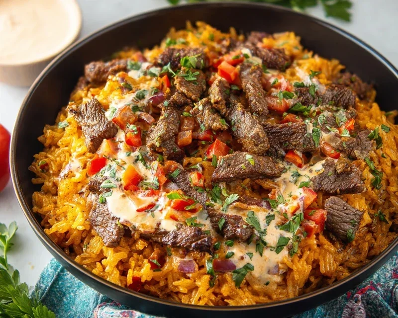 Steak Queso Rice A Flavorful Recipe