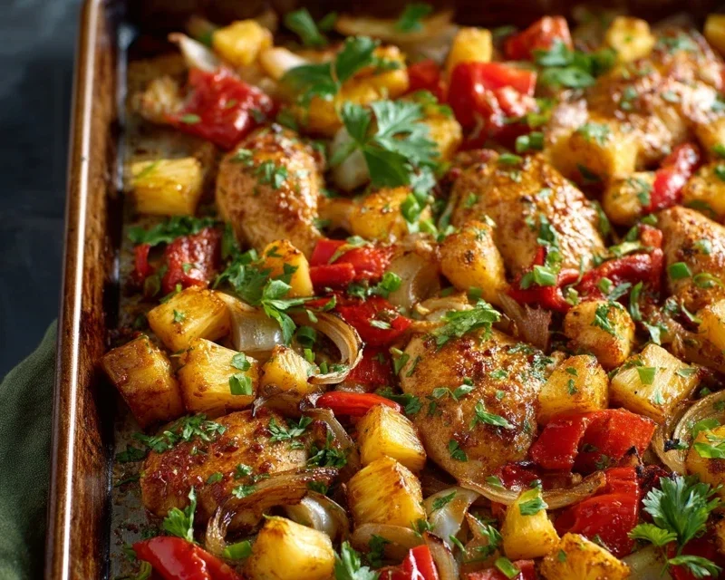 Hawaiian Chicken Sheet Pan