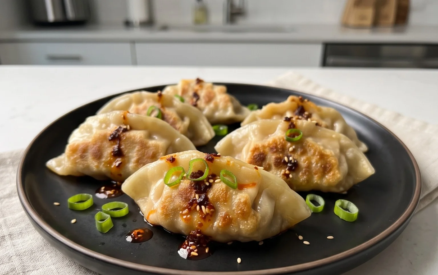 Chicken Potstickers (Pan Fried Dumplings)