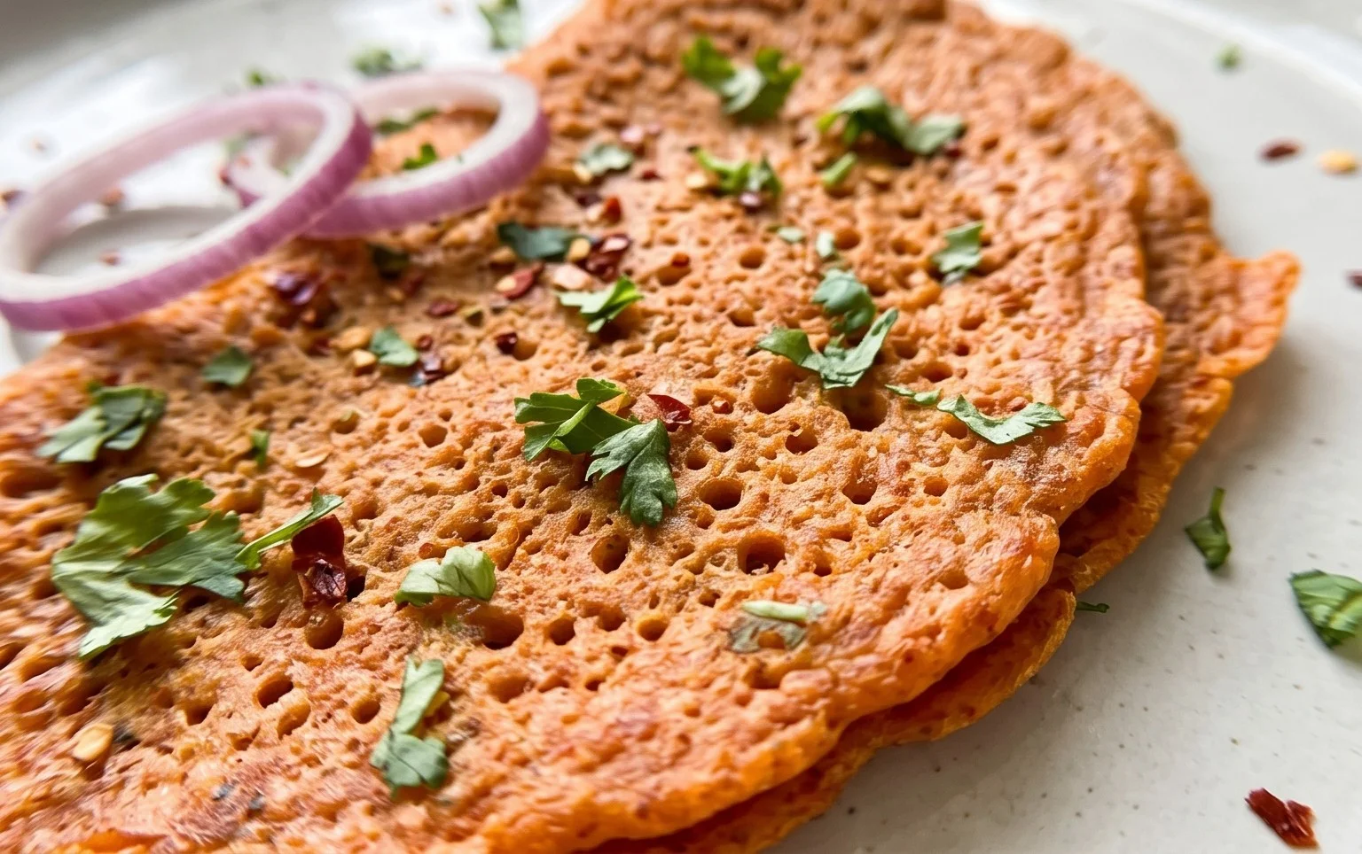 Masoor Dal Chilla | Savory Red Lentil Pancakes
