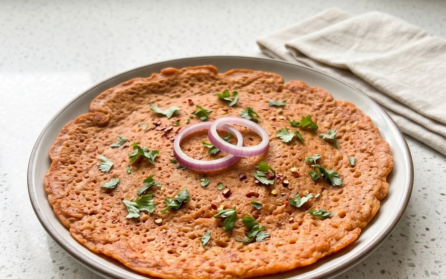 Masoor Dal Chilla | Savory Red Lentil Pancakes