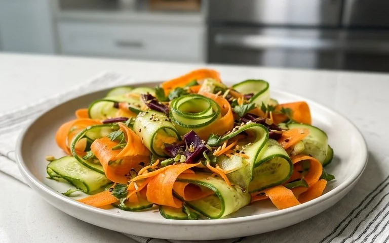Carrot and Cucumber Ribbon Salad