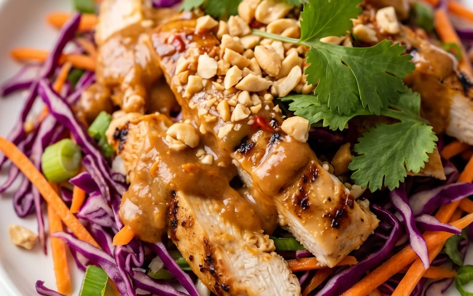 Thai Chicken Wrap with Crunchy Asian Slaw