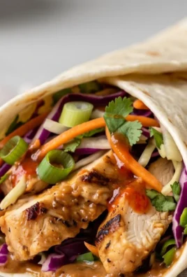 Thai Chicken Wrap with Crunchy Asian Slaw