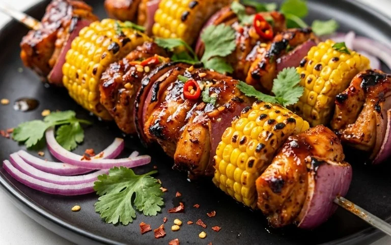 Mexican Barbecue Chicken Skewers