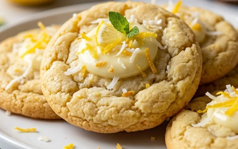 Lemon Coconut Cheesecake Cookies