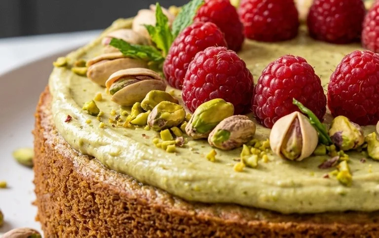 Pistachio Raspberry Cake