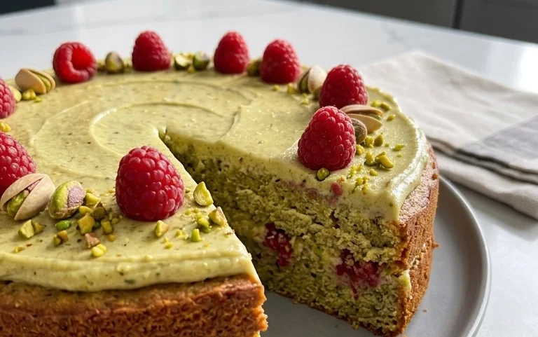 Pistachio Raspberry Cake