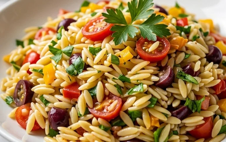 Rainbow Orzo Salad