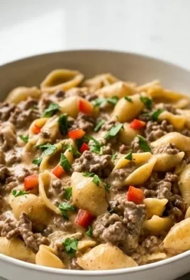 Creamy Beef and Shells