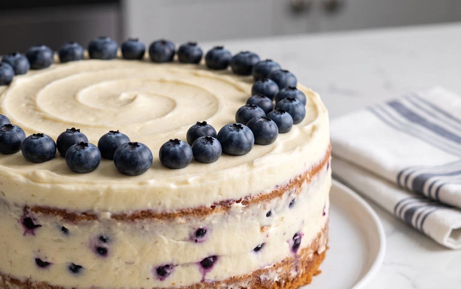 Nova Scotia Blueberry Cream Cake