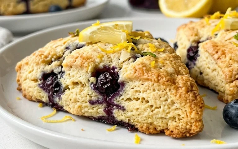 Almond Flour Lemon Blueberry Scones