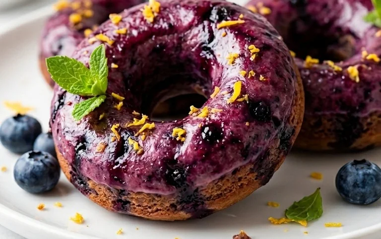 Wild Blueberry Cake Donuts