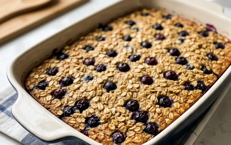 Lemon Blueberry Baked Oats