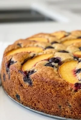 Peach and Blueberry Greek Yogurt Cake