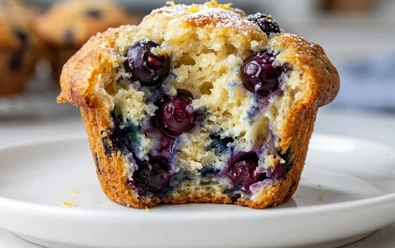 Sour Cream Blueberry Muffins