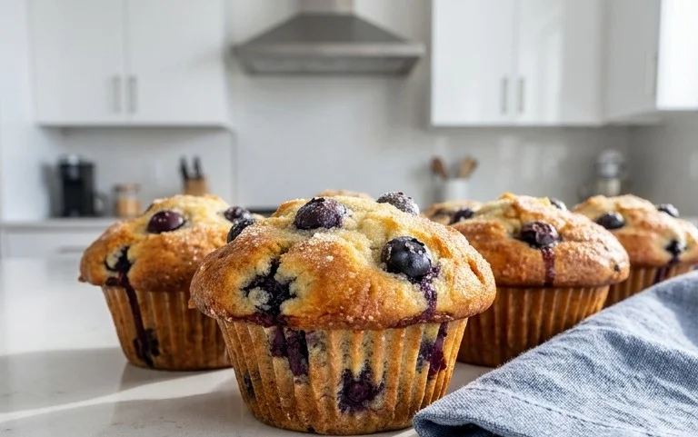 Sour Cream Blueberry Muffins