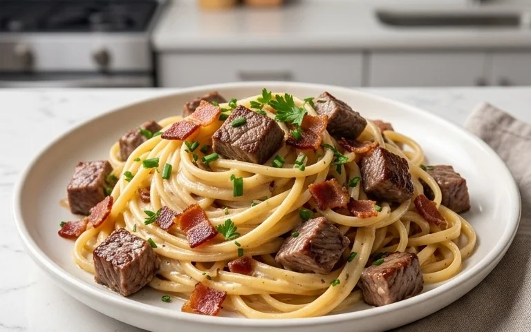 Beef Bacon Pasta