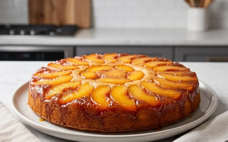 Peach Upside-Down Cake Recipe