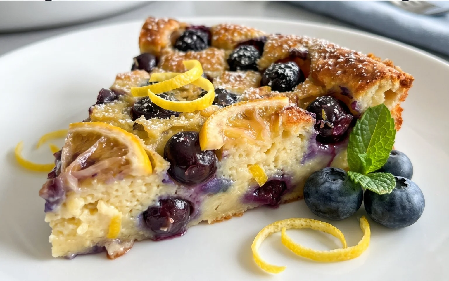 Lemon Blueberry Clafoutis