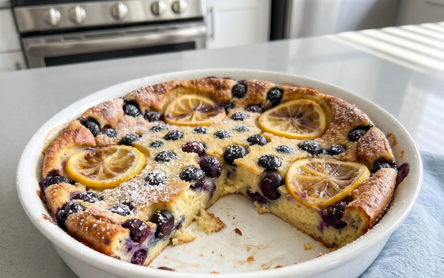 Lemon Blueberry Clafoutis