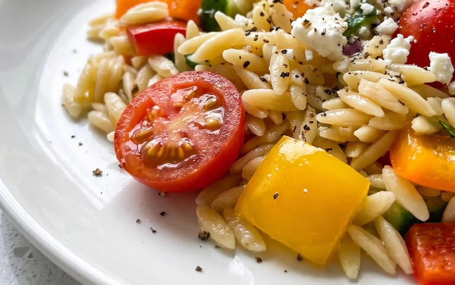Rainbow Orzo Salad