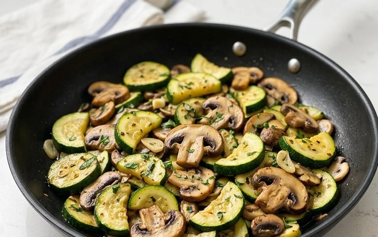Skillet Zucchini and Mushrooms