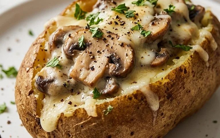 The Ultimate Stuffed Baked Potatoes with Mushrooms