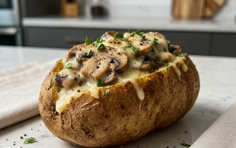 The Ultimate Stuffed Baked Potatoes with Mushrooms