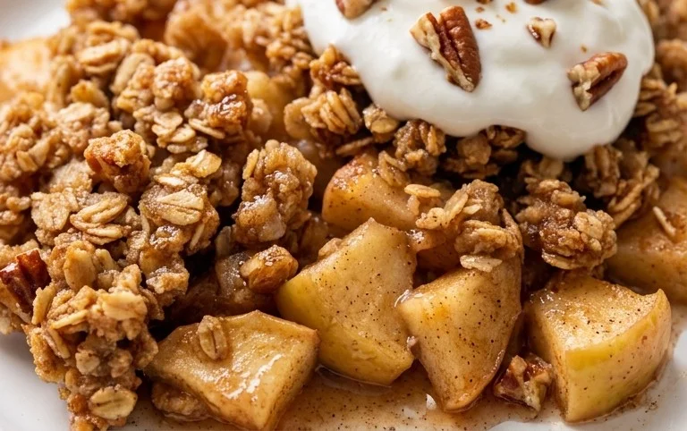Healthy Breakfast Apple Crum extractble