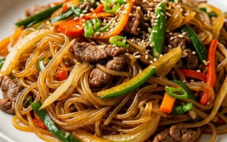 Japchae (Korean Glass Noodle Stir Fry)