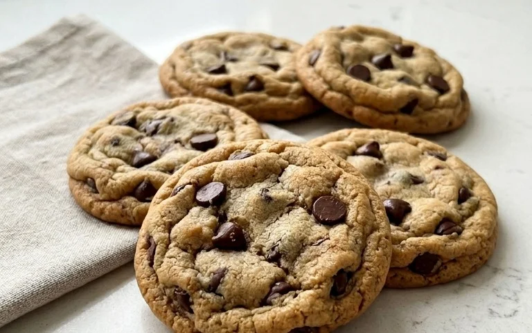 Crispy and Chewy Chocolate Chip Cookies