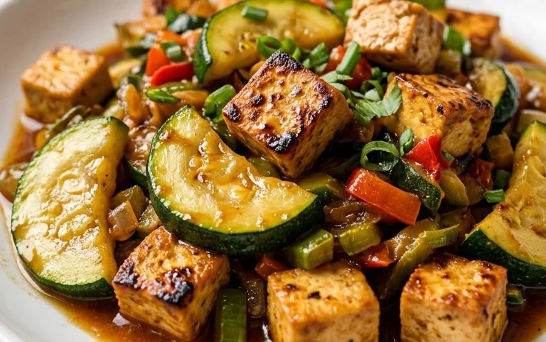 Zucchini Stir Fry With Tofu (Vegan)