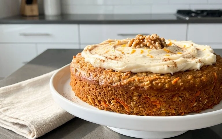 Easy Flourless Oatmeal Carrot Cake Recipe