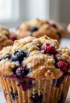 Bakery Style Mixed Berry Muffins | with Frozen Berries