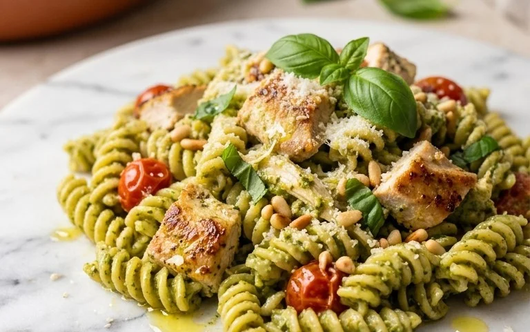 Creamy Chicken Pesto Pasta