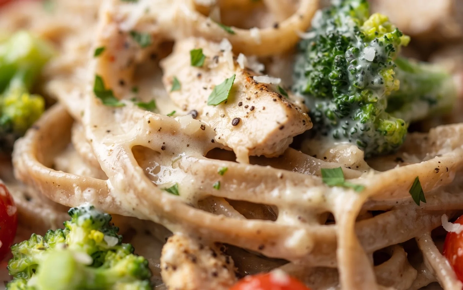 Low Calorie Chicken Alfredo
