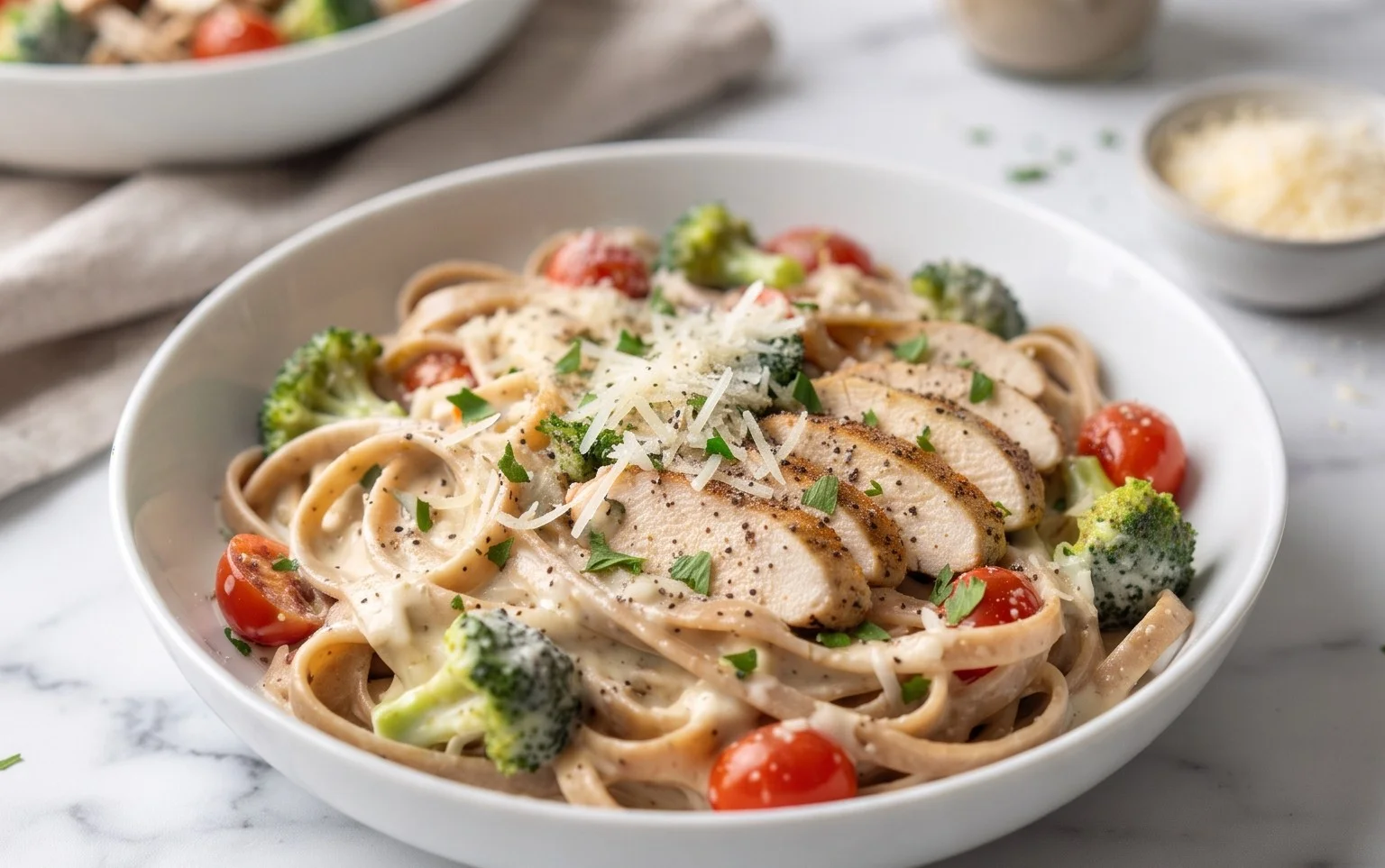 Low Calorie Chicken Alfredo