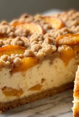 Peach Cream Cheese Cake with Streusel Topping