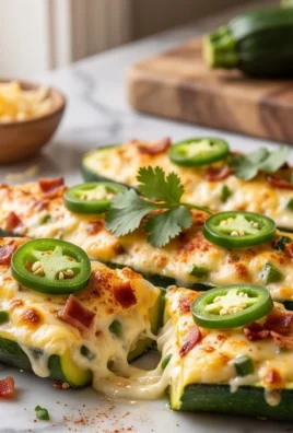 Jalapeno Popper Zucchini Boats