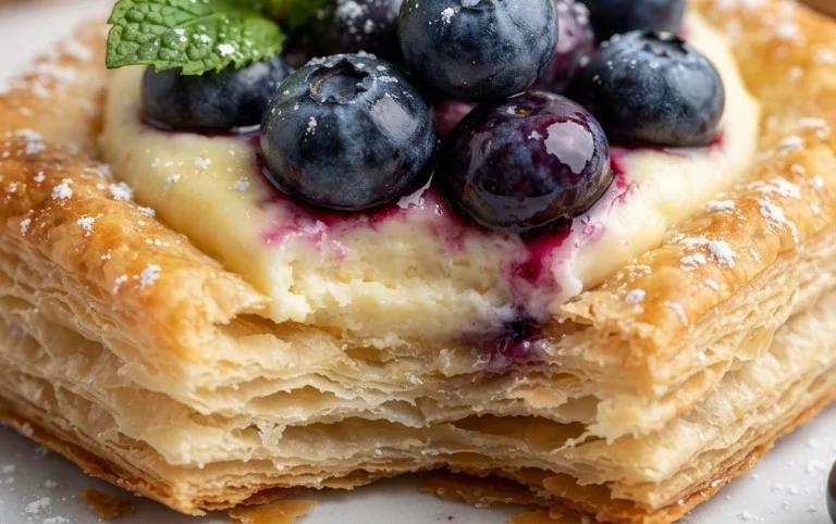 Blueberry Cream Cheese Puff Pastry