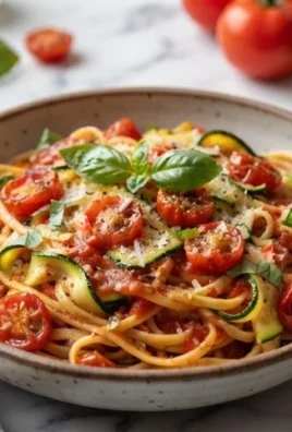 Healthy Tomato Zucchini Pasta