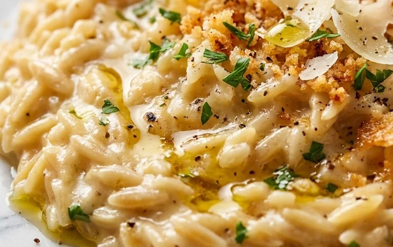 Creamy Garlic Parmesan Orzo
