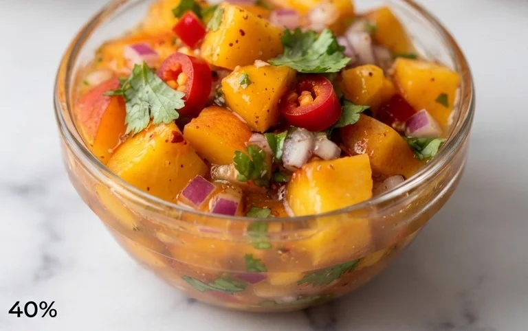 Sweet & Spicy Peach Salsa Canning Recipe